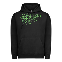 Pigment Black four leaf clover Urban Hoodie - MaliasSmallBusiness