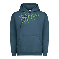 Pigment Midnight Navy four leaf clover Urban Hoodie - MaliasSmallBusiness