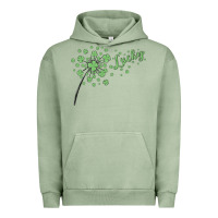Pigment Oil Green four leaf clover Urban Hoodie - MaliasSmallBusiness