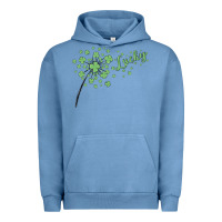 Pigment Pebble Blue four leaf clover Urban Hoodie - MaliasSmallBusiness