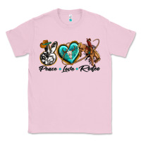 Bubblegum Pink peace love rodeo Classic Tee - texasbilliewilder