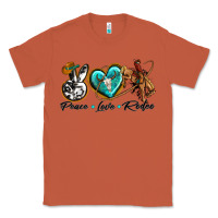 Copper peace love rodeo Classic Tee - texasbilliewilder