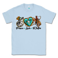 Dusty Blue peace love rodeo Classic Tee - texasbilliewilder