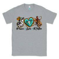 Heather Grey peace love rodeo Classic Tee - texasbilliewilder
