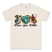 Natural peace love rodeo Classic Tee - texasbilliewilder
