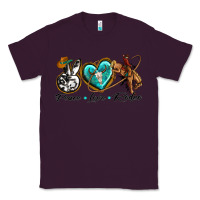 Plum peace love rodeo Classic Tee - texasbilliewilder