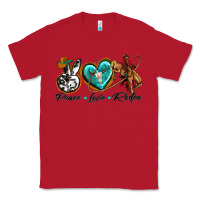 Red peace love rodeo Classic Tee - texasbilliewilder
