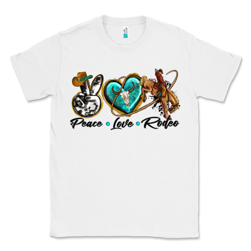 Peace Love Rodeo Classic Tee by texasbilliewilder | Teevron