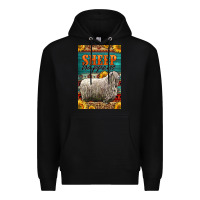 Black Western Sheep Happens Sunflowers Premium Hoodie - LillyAllenDesigns