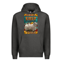 Charcoal Heather Western Sheep Happens Sunflowers Premium Hoodie - LillyAllenDesigns