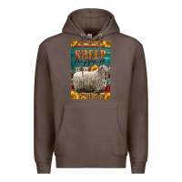 Coffee Western Sheep Happens Sunflowers Premium Hoodie - LillyAllenDesigns