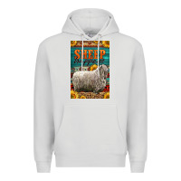 Dove Grey Western Sheep Happens Sunflowers Premium Hoodie - LillyAllenDesigns