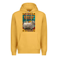 Mustard Western Sheep Happens Sunflowers Premium Hoodie - LillyAllenDesigns
