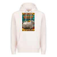 Pale Pink Western Sheep Happens Sunflowers Premium Hoodie - LillyAllenDesigns