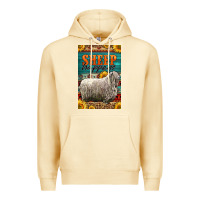 Pina Colada Western Sheep Happens Sunflowers Premium Hoodie - LillyAllenDesigns