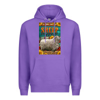 Purple Western Sheep Happens Sunflowers Premium Hoodie - LillyAllenDesigns
