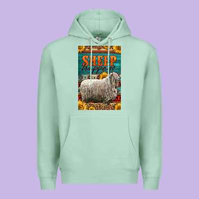 Western Sheep Happens Sunflowers Premium Hoodie Designed By Lillyallendesigns