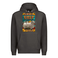 Smoke Western Sheep Happens Sunflowers Premium Hoodie - LillyAllenDesigns