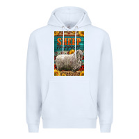 White Western Sheep Happens Sunflowers Premium Hoodie - LillyAllenDesigns