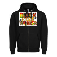 Black black social worker Zipper Hoodie - texasbilliewilder
