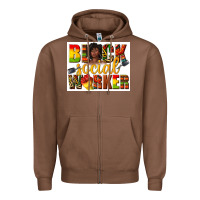 Chestnut black social worker Zipper Hoodie - texasbilliewilder
