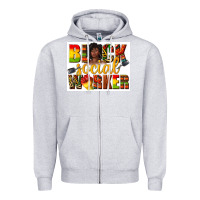 Heather Grey black social worker Zipper Hoodie - texasbilliewilder