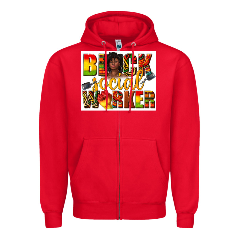 Black Social Worker Zipper Hoodie by texasbilliewilder | Teevron