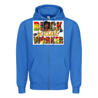 True Royal black social worker Zipper Hoodie - texasbilliewilder