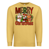 Antique Gold Merry Christmas Coffee Cups Premium Sweatshirt - FaDigitalArtStudio