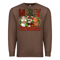Chestnut Merry Christmas Coffee Cups Premium Sweatshirt - FaDigitalArtStudio
