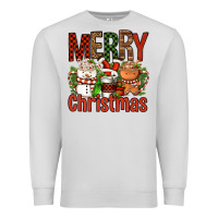 Dove Grey Merry Christmas Coffee Cups Premium Sweatshirt - FaDigitalArtStudio