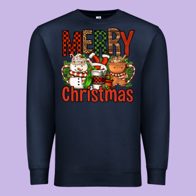 Merry Christmas Coffee Cups Premium Sweatshirt Designed By Fadigitalartstudio