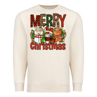 Sandshell Merry Christmas Coffee Cups Premium Sweatshirt - FaDigitalArtStudio