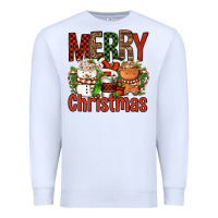 White Merry Christmas Coffee Cups Premium Sweatshirt - FaDigitalArtStudio