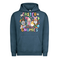 Pigment Midnight Navy easter  with my gnomies Urban Hoodie - MaliasSmallBusiness
