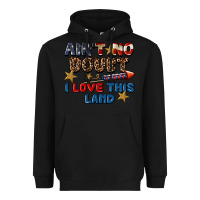Black Ain't no doubt i love this land 4th of july Heavyweight Hoodie - CowGirlArtShop
