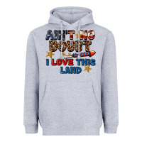 Heather Grey Ain't no doubt i love this land 4th of july Heavyweight Hoodie - CowGirlArtShop