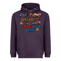 Plum Ain't no doubt i love this land 4th of july Heavyweight Hoodie - CowGirlArtShop