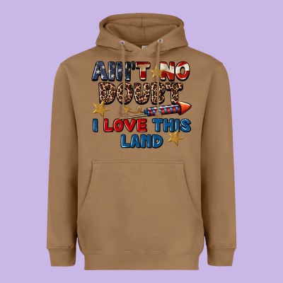 Ain't No Doubt I Love This Land 4th Of July Heavyweight Hoodie Designed By Cowgirlartshop