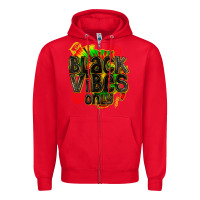 Red black vibes only Zipper Hoodie - texasbilliewilder