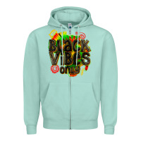 Seafoam black vibes only Zipper Hoodie - texasbilliewilder