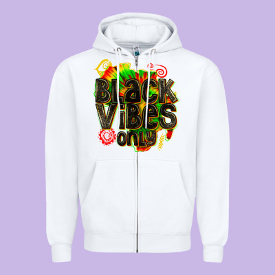 Zipper Hoodie black vibes only