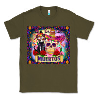 Army Green dia de los muertos Classic Tee - Zillion Design Studio
