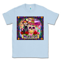 Dusty Blue dia de los muertos Classic Tee - Zillion Design Studio