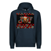 Navy highland cow joy Christmas Premium Hoodie - BarkalooDesign