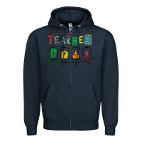 Navy battery life of a teacher Zipper Hoodie - Zillion Design Studio