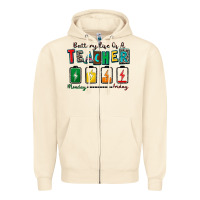Sandshell battery life of a teacher Zipper Hoodie - Zillion Design Studio