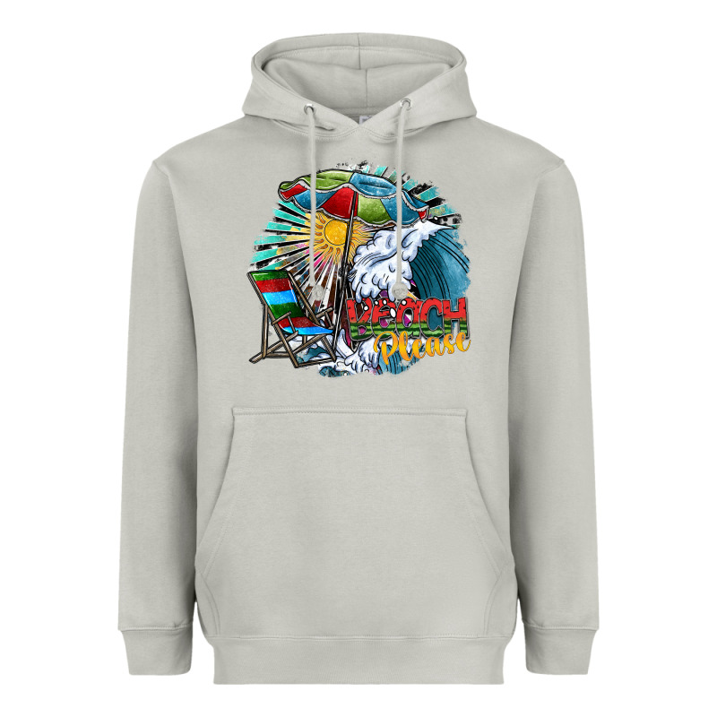 Beach Please Heavyweight Hoodie by SublimationCraftShop | Teevron