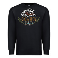 Black cowboy dad Premium Sweatshirt - CowhideDigitalArt