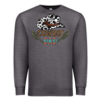 Charcoal Heather cowboy dad Premium Sweatshirt - CowhideDigitalArt